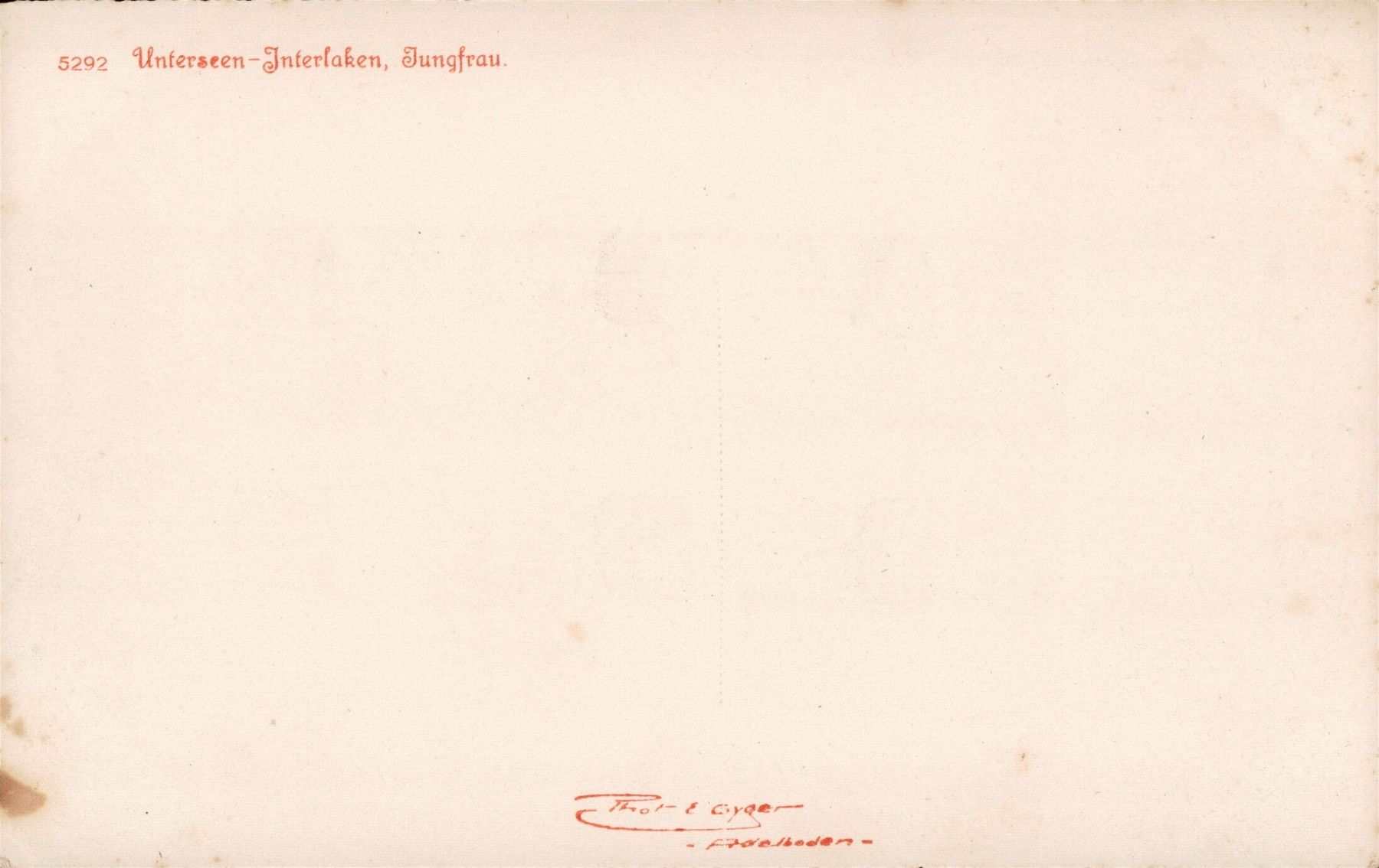 Cartoline postali: AK Unterseen - Interlaken - Jungfrau – Usato da Eggersriet venduto da stamp303 1