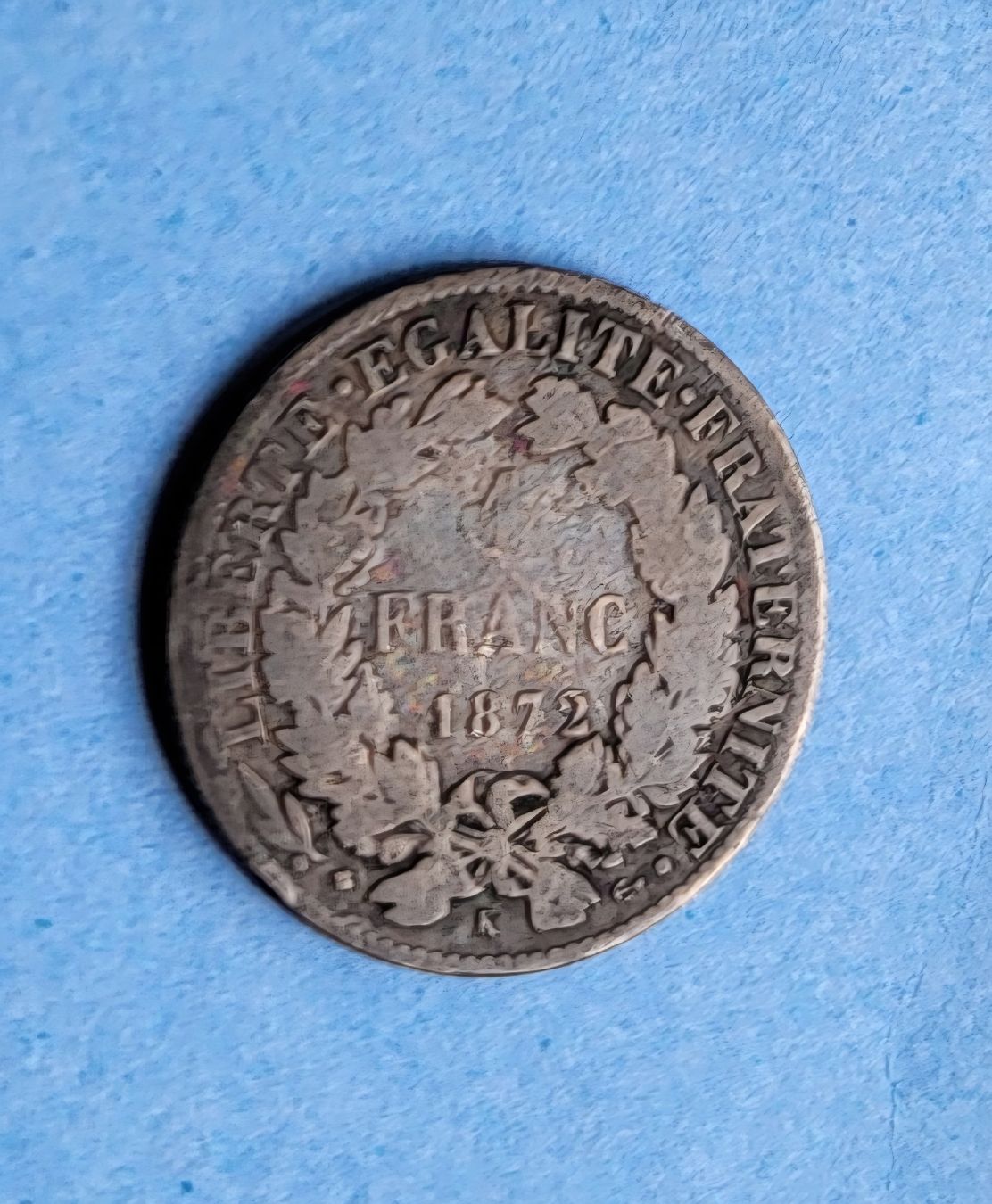 Alle Münzen: 1 france 1872 – Gebraucht aus Thun von harry999 1