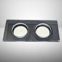 🕯️Eleganter 2-er Teelichthalter aus Rauchglas 🕯️