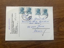 Brief aus Jugoslawien, adressiert nach Zürich, 1983.