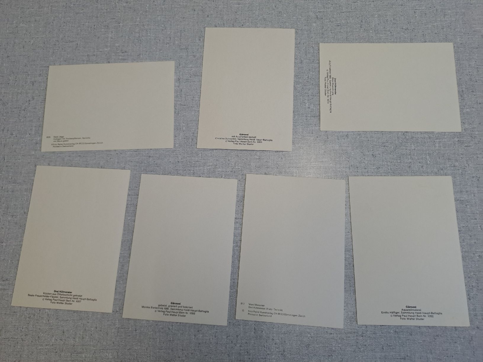 Ansichtskarten: 7 Postkarten Ostern Eierkunst – Neu (gemäss Beschreibung) aus Uznach von Walaylatiere 4