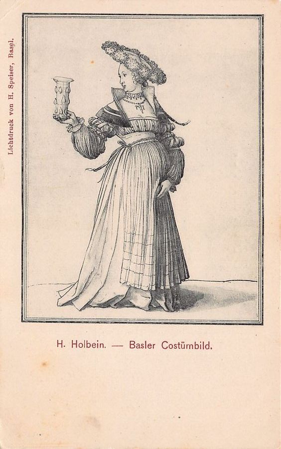 Cartoline postali: Kunst-AK, H. Holbein - Basler Costümbild – Usato da Frauenfeld venduto da POML