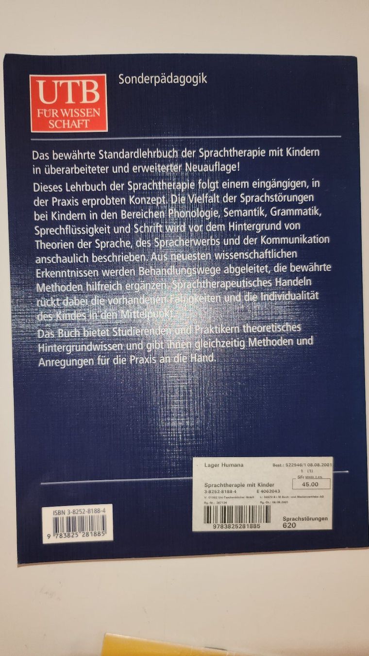 Libri: Sprachtherapie mit Kindern, Baumgartner, & Füssenich – Usato da Dietikon venduto da Buchantiqdietikon 1
