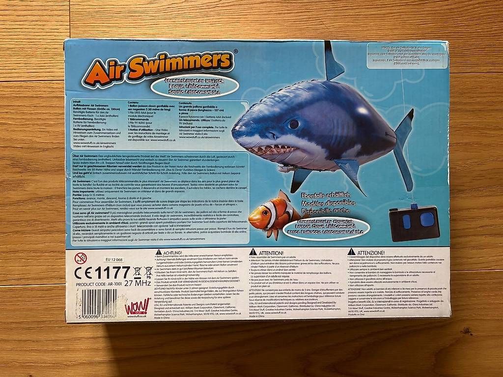 Giocattoli: A vendre NEUF requin volant télécommandé gonflable – Usato da Marin-Epagnier venduto da Moi 1