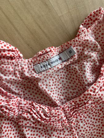 River Wood Sommer Top, rot gepunktet, Top Zustand