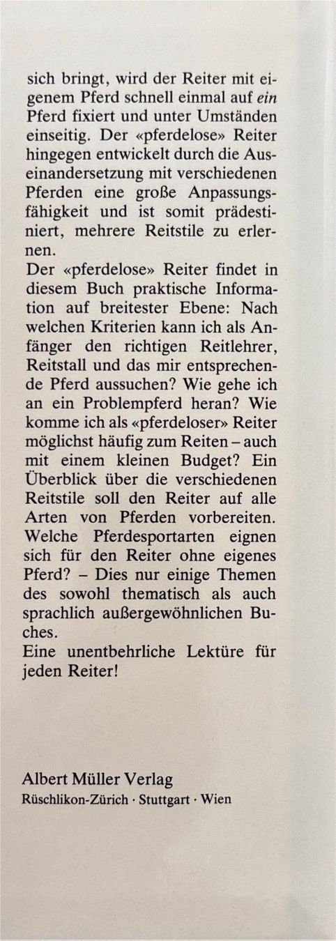 Bücher: Perfektes Reiten auf fremden Pferden – Neu und originalverpackt aus Sarnen von Livres 3