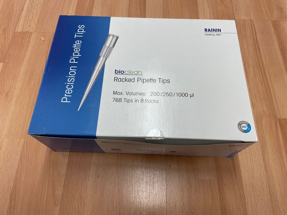 Rainin Bioclean Precision Pipette Tips 1000 Tips in 10 Racks