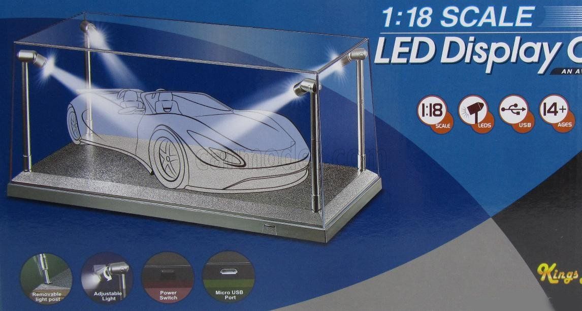 Modellini d'auto: LED Vitrine 1:18 mit Bühne und LED Licht – Nuovo e nell'imballaggio originale da Wetzikon ZH venduto da tuningschmiede 2