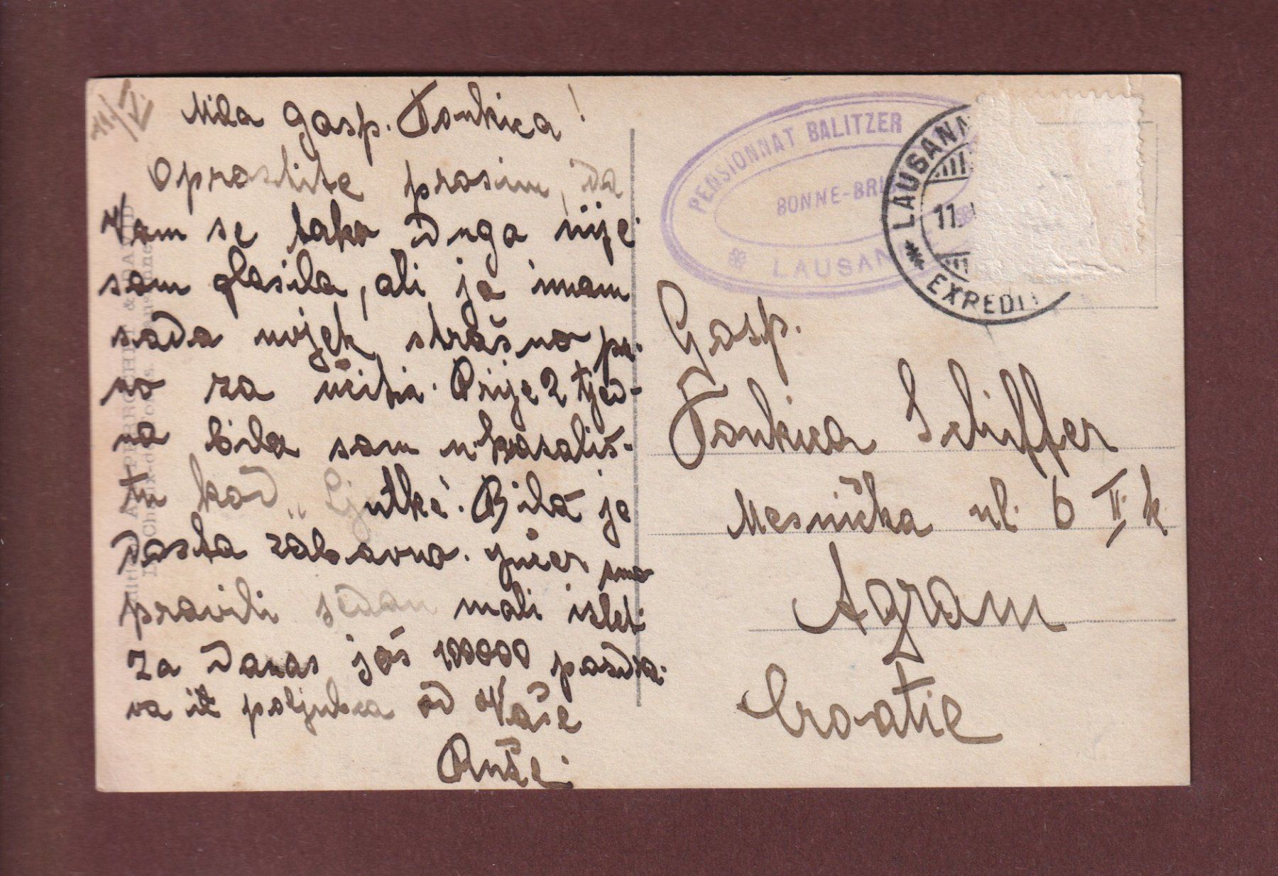 Cartoline postali: LAUSANNE - Grand Pont - Maison Mercier – Usato da Pully venduto da nicecards 1