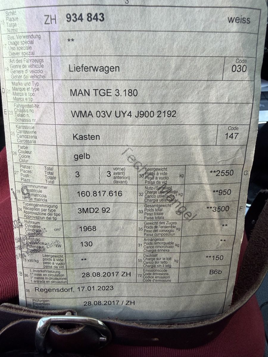 Man Nutzfahrzeuge: MAN TGE 3.180 – Gebraucht aus Aarau von ser_f5yv 8