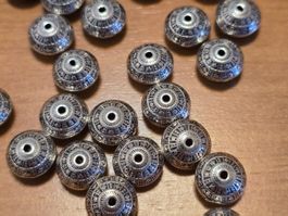 10 x Perlen Tibetische Silber Doppelkegel 12x7.5mm