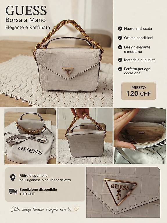 Guess Borse da donna: Borsa Guess – Nuovo e nell'imballaggio originale da Davesco-Soragno venduto da Mia_sii