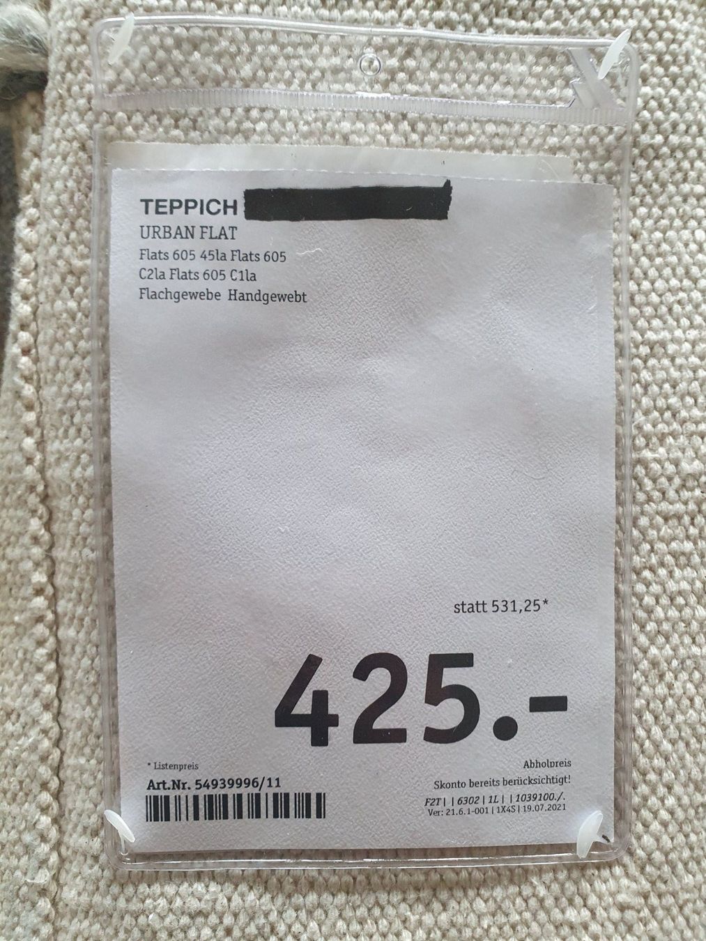 Tappeti: Teppich,Wohnzimmer, Esszimmer,Grau,Gemustert,Handgewebt,Neu – Nuovo e nell'imballaggio originale da Basel venduto da Anghkorwatt 8