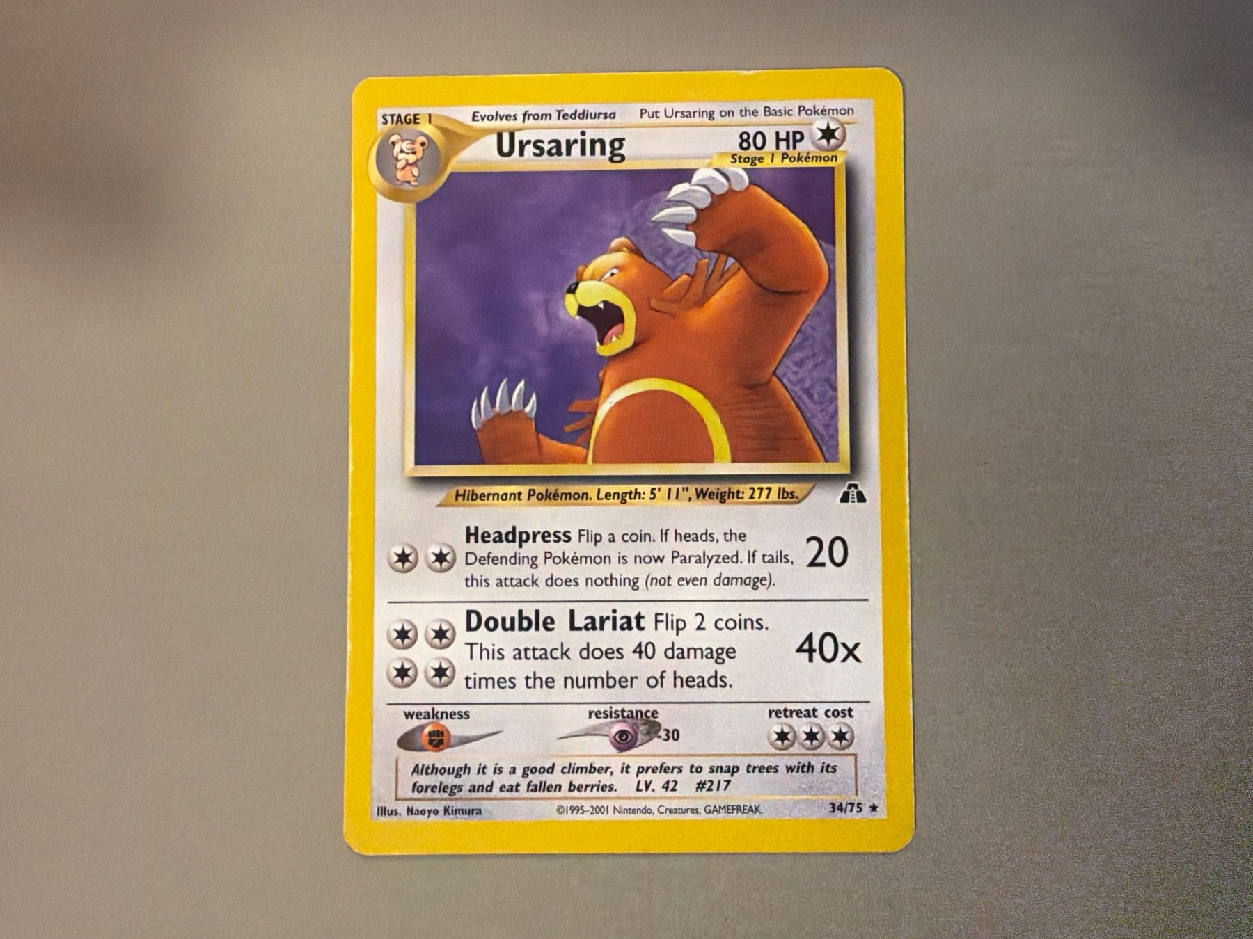 Pokémon Carte collezionabili: Ursaring - Neo Entdeckung – Usato da Kehrsatz venduto da Riyouu