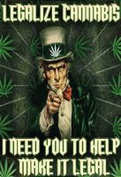 Blechschild-LEGALIZE CANNABIS-NEED YOU T