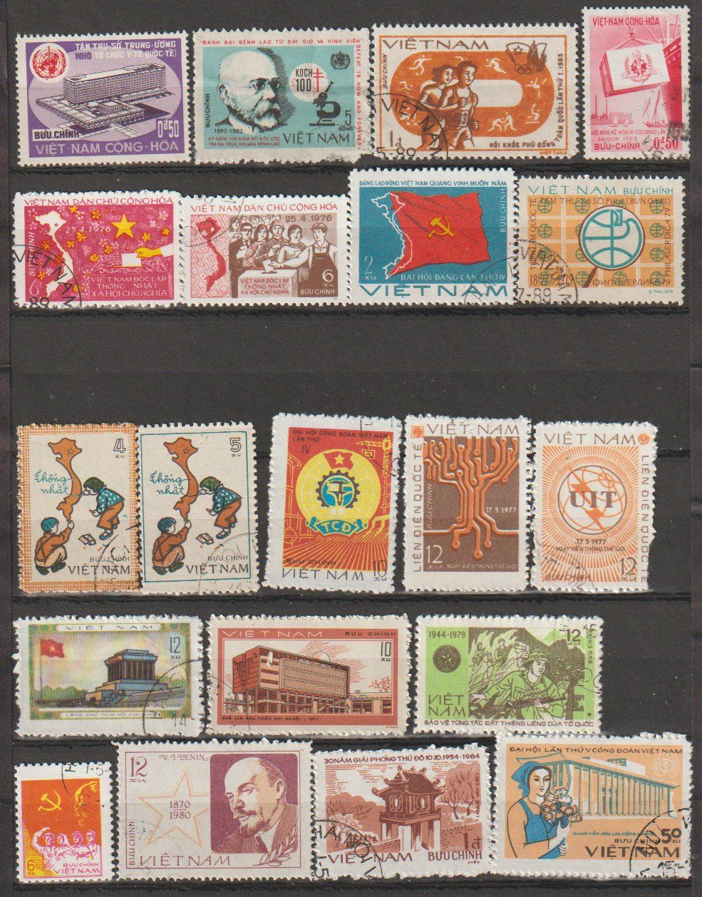 Tutti i francobolli: Vietnam, divers thèmes, 1960-1980 – Usato da Crans-Montana venduto da kira56