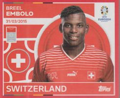 EURO 2024 Topps sticker SWITZERLAND SUI 20 EMBOLO