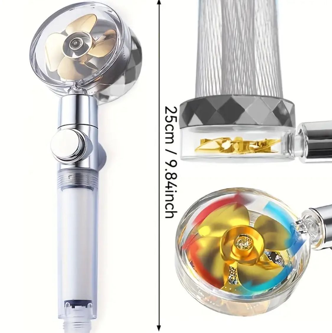 Soffioni doccia: Duschkopf mit Turbo Boost, Wasserspar Duschbrause – Nuovo e nell'imballaggio originale da Suhr venduto da SchnapperCH 2