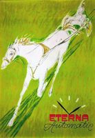 ETERNA SULKY PFERDERENNEN 1952 - Original Plakat