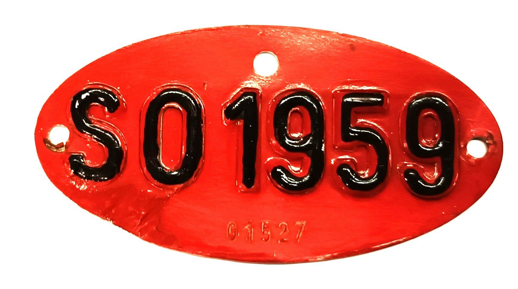 Schilder: Velonummer Anhänger 1959 Solothurn SO 59 – Gebraucht aus Bülach von gmstart