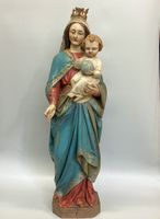 Antike Skulptur Maria mit Kind