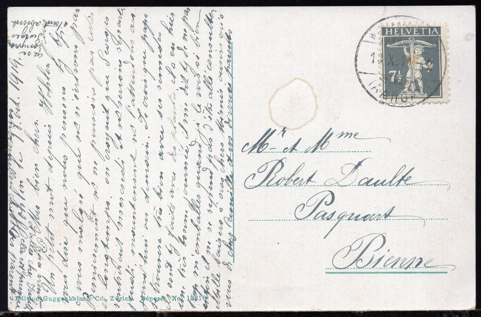 Ansichtskarten: Wohlen  ( AG ) Luftbild  1919 – Gebraucht aus Aarau von kufi44 1