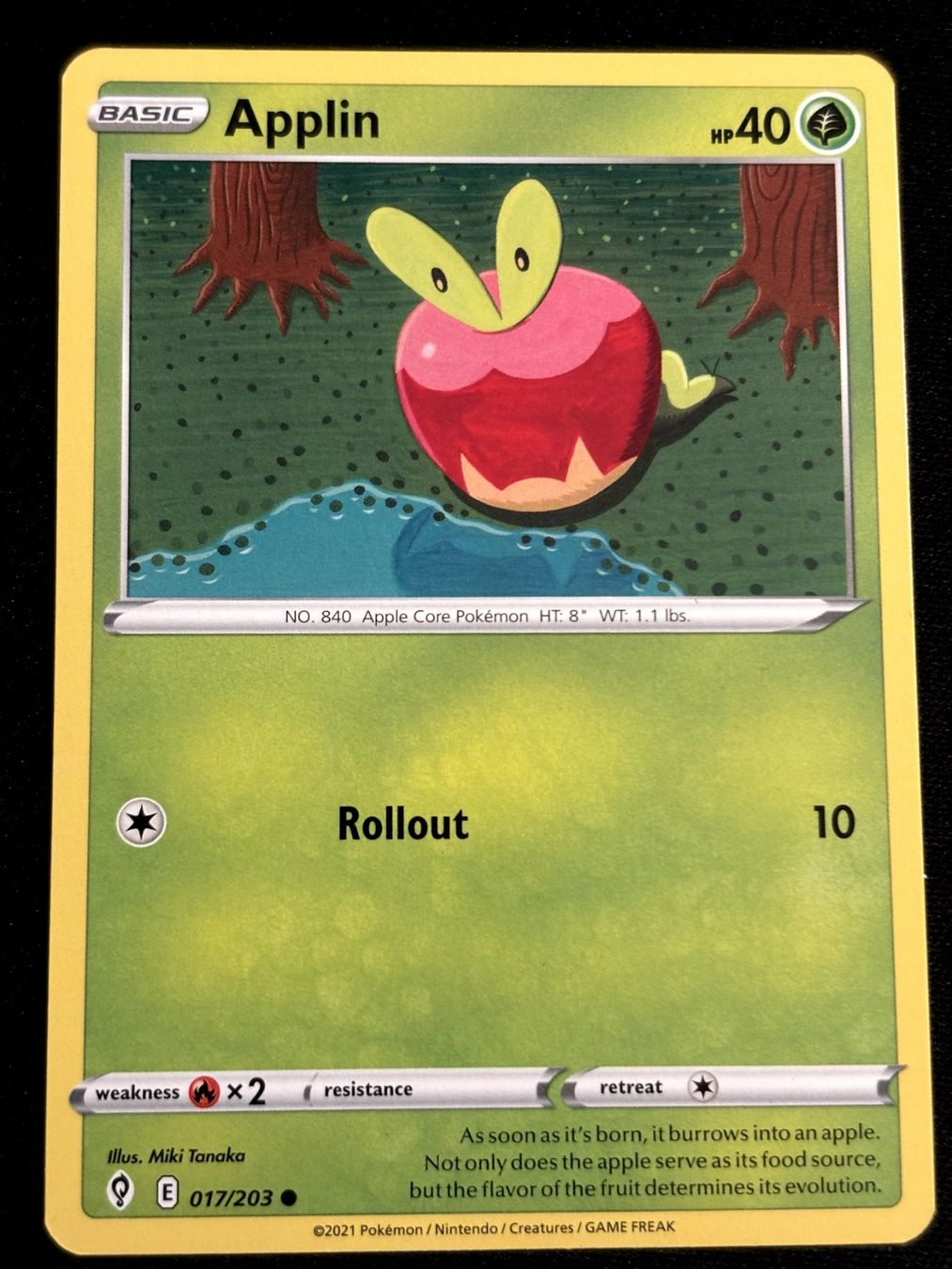 Pokémon Carte collezionabili: Pokemon Applin - Evolving-Skies 17/203 - English – Usato da Bern venduto da Big_GS