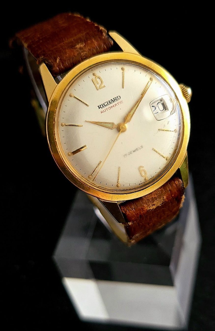 JeanRichard Orologi: VINTAGE RICHARD AUTOMATIC - DATE 17 JEWELS WATERPROOF – Usato da Neftenbach venduto da Taschen-Uhren 4