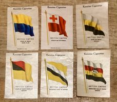 30er - 6 BRITISH EMPIRE Flaggen - Seide Sammelbilder England