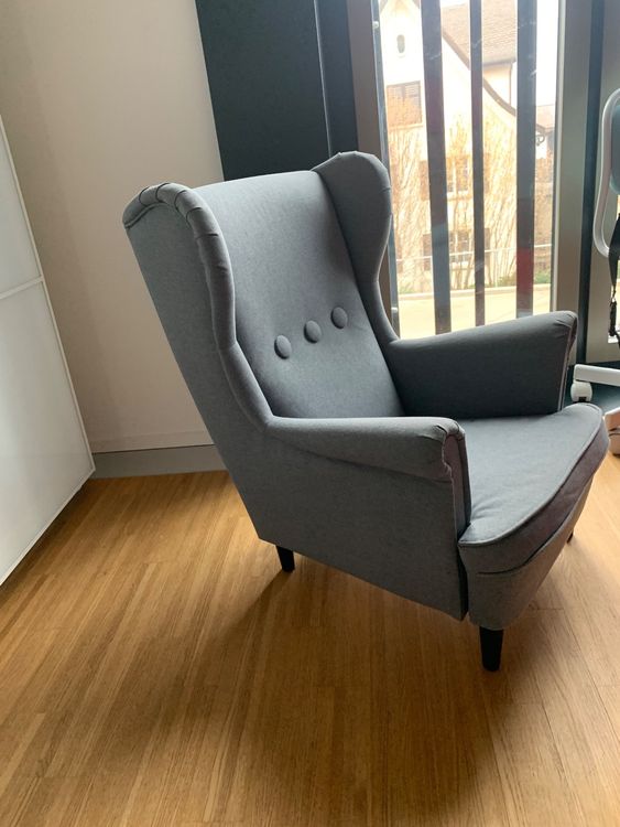 Kindersessel Ikea Strandmon grau Kaufen auf Ricardo