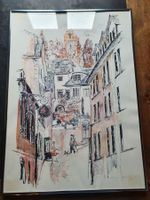 Litho Altstadt - signiert / nummeriert