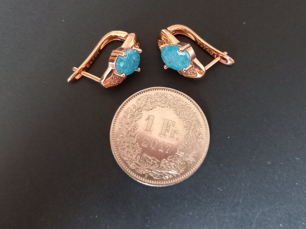 Boucles d'oreille: Vergoldet Ohrringe, mit Klappverschluss – D'occasion à St-Prex par big_c6bb 2