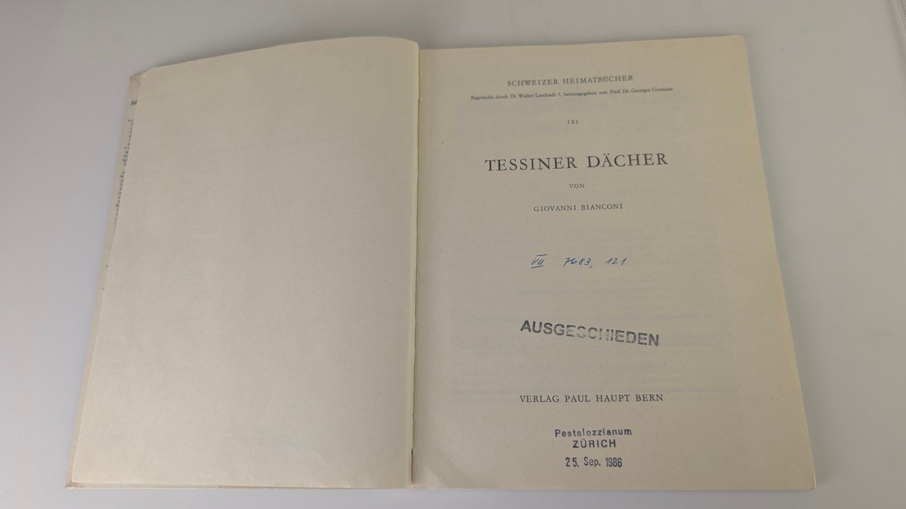 Libri: Schweizer Heimatbücher: Tessiner Dächer 1965 – Usato da Zürich venduto da axolottchen 4