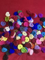 140 Gehäkelte Herzen, Minis, viele Farben, Deko, Basteln!