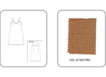 Piu & Piu Unter Träger Kleid Viscose nude hautfarben Gr S