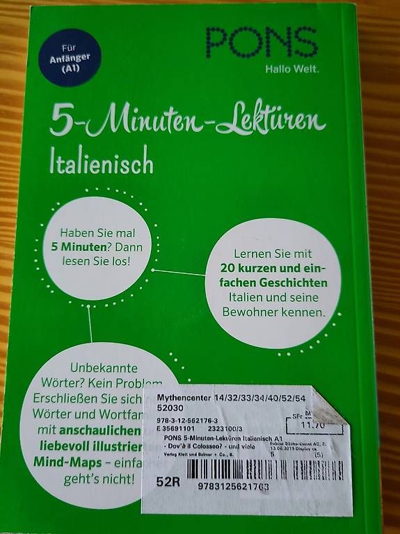 Bücher: Italienisch Sprache lernen Taschenbuch  – Gebraucht aus Uznach von Claudi1186 1