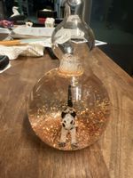 Kunst Glas Gold Schneekugel Mundgeblasen (Q)