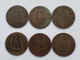 6x 10 Centimes Lot Nr 5