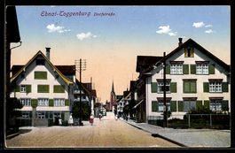 AK Ebnat-Toggenburg, Dorfstraße mit Kirche