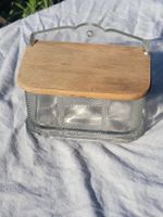 Glasbehälter mit Deckel, Salzmeste