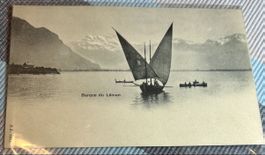 Carte postale : Barque du Léman vers 1907