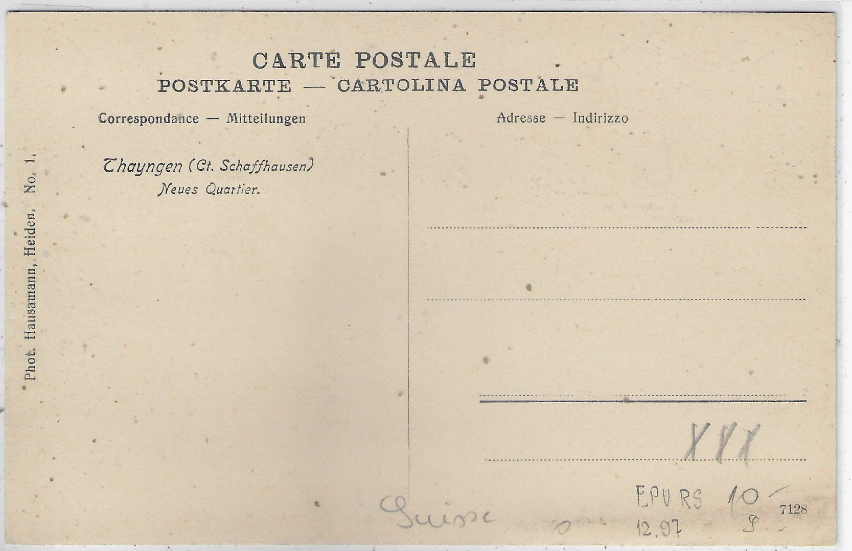 Cartoline postali: Thayngen SH - Neues Quartier – Usato da Ettingen venduto da Kartenplanet 1