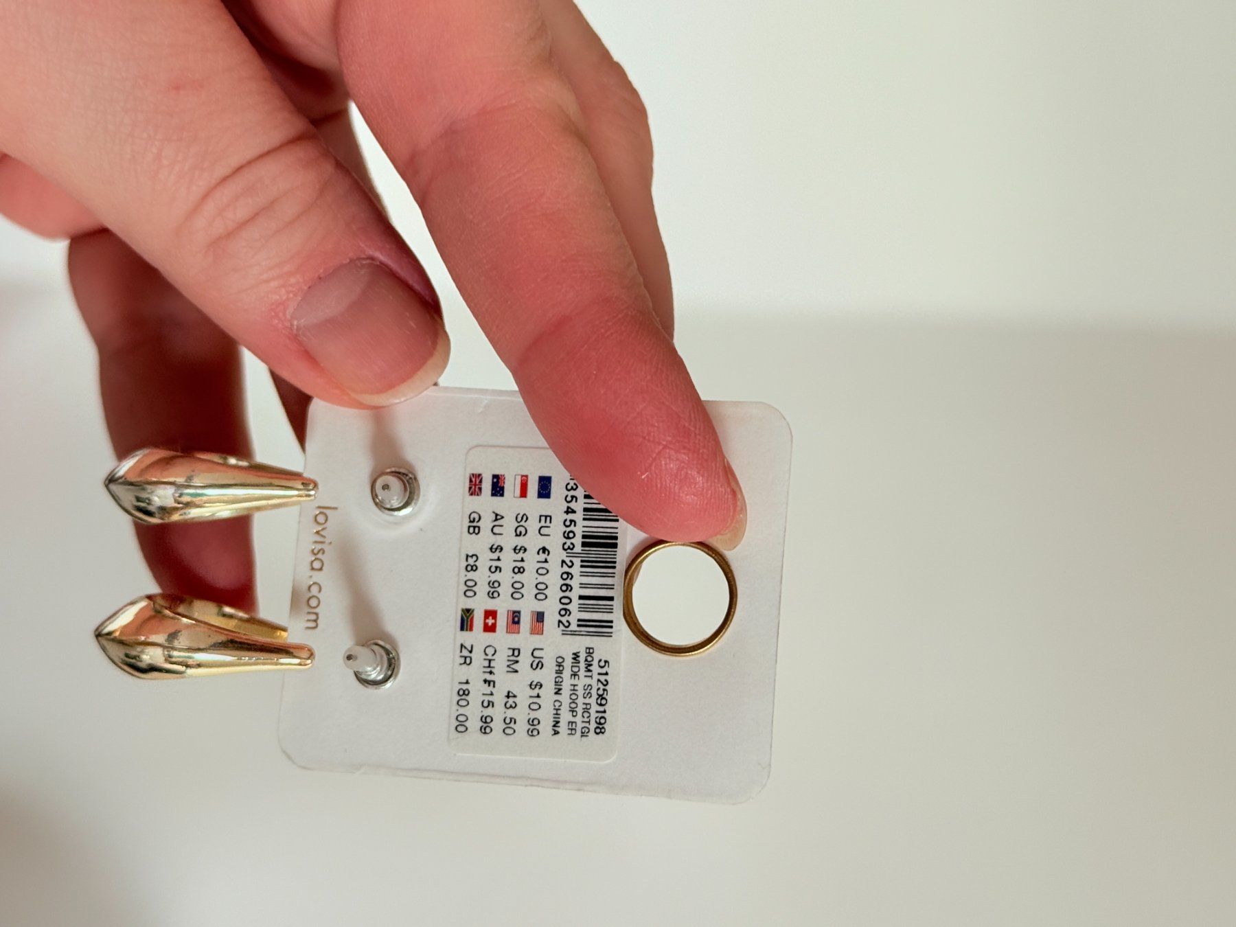 Orecchini pendenti & Orecchini a lobo: Solid silver Lovisa earrings – Nuovo e nell'imballaggio originale da Genève venduto da AGBERG 3