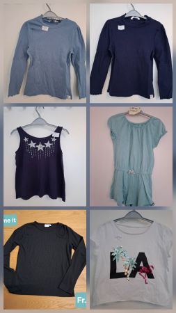 Kleiderpaket Gr. 134/140: T-Shirt, Langarmshirt, Jumpsuit
