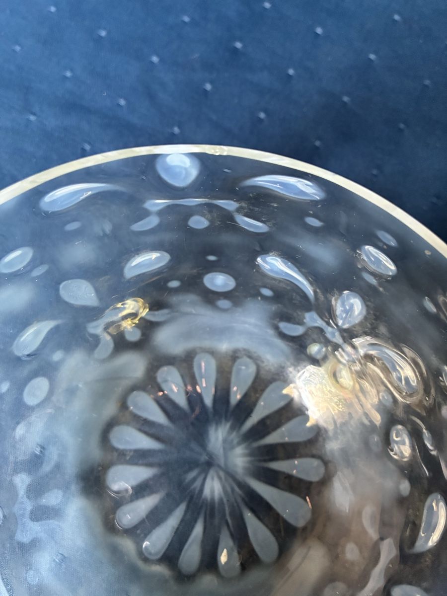 Bicchieri: Alte Glasschale mit Tropfenmuster – Usato da Dornach venduto da Rosengarten 6