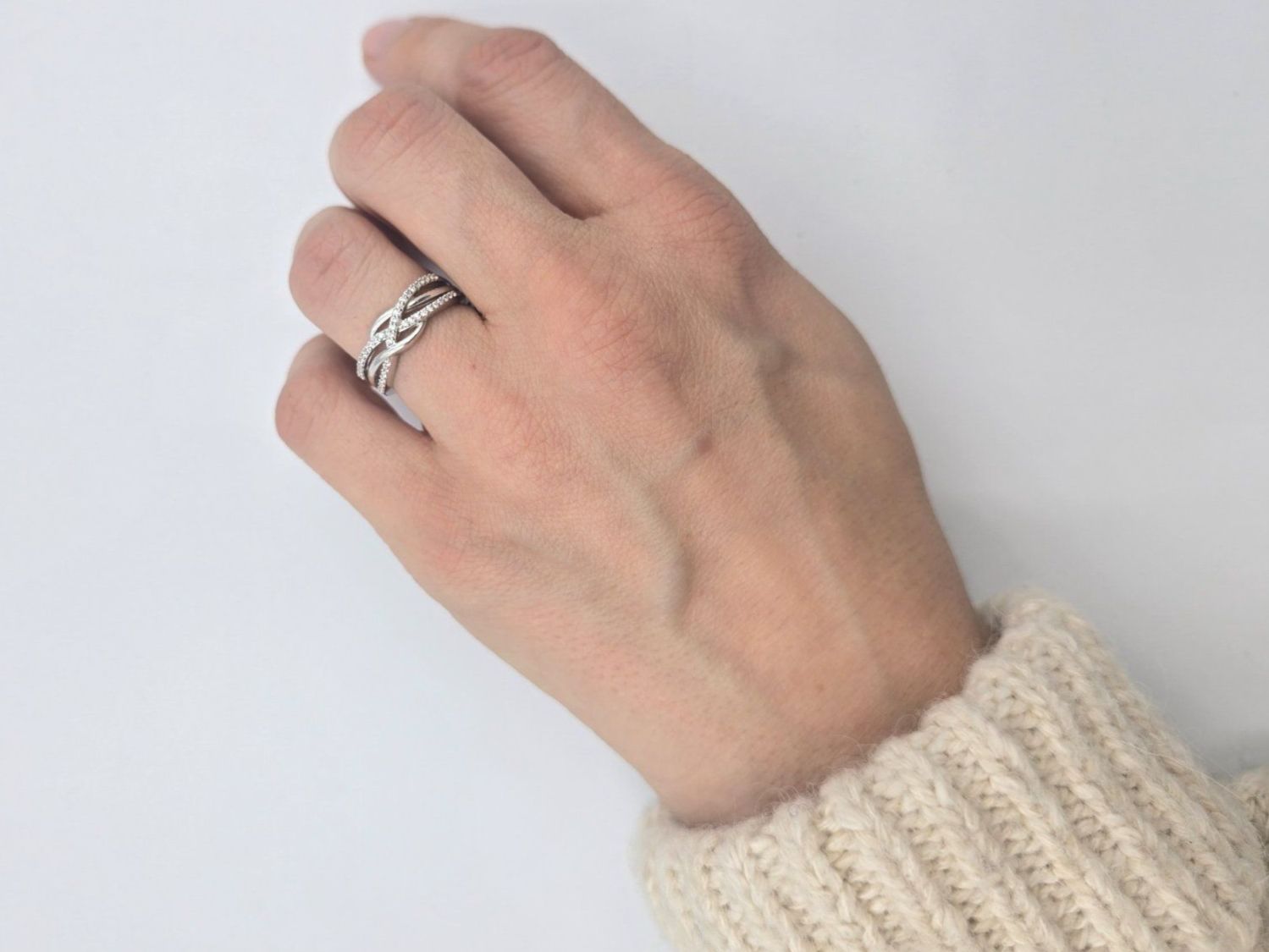 Anelli: Ring Silber 925 Zirkonia Gr. 52 – Nuovo e nell'imballaggio originale da Zug venduto da gold.schmuck 1