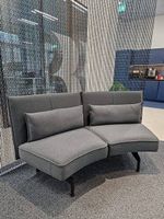 2er Sofa grau/blau melange