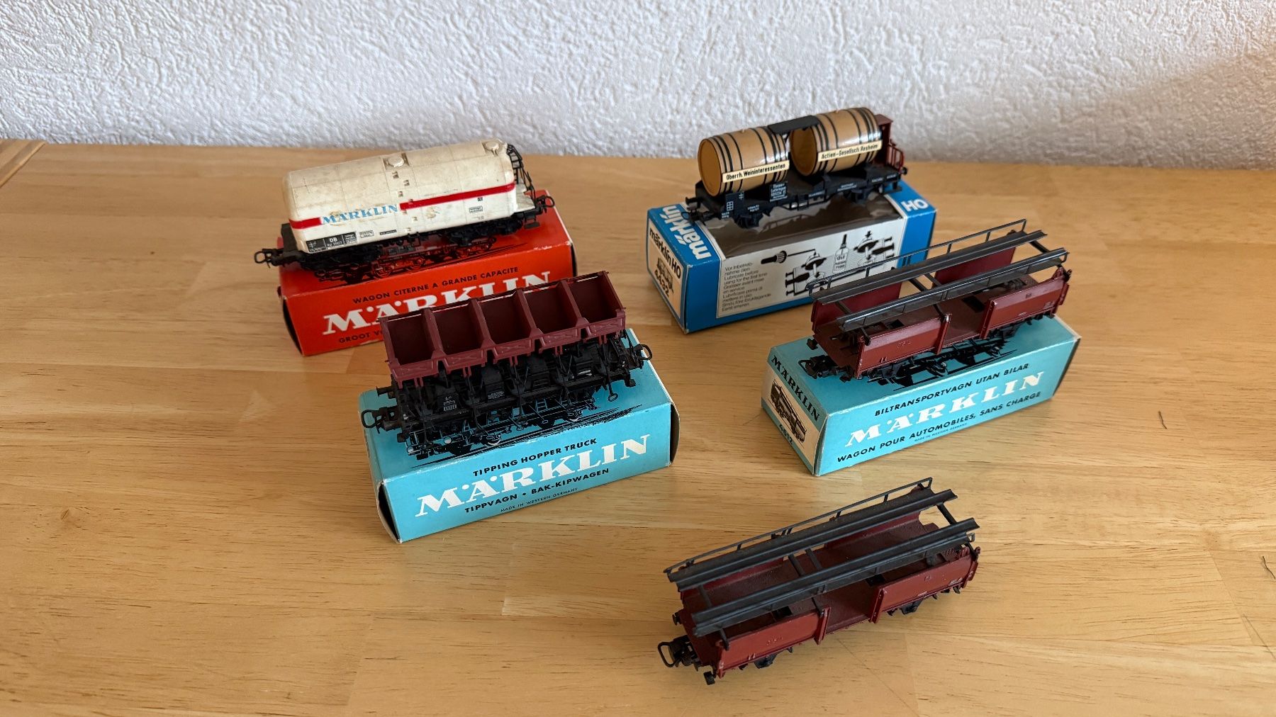 Märklin Modellini di ferrovie: Set mit 5 Güterwagen, Märklin – Usato da Zürich venduto da Wolfi72