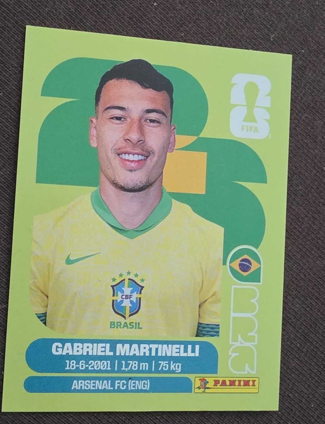 Panini Carte collezionabili: BRA18 Gabriel Martinelli Panini Sticker  – Nuovo e nell'imballaggio originale da Buchs AG venduto da wickyjen88