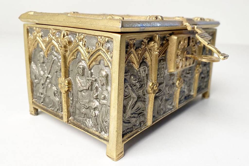 Barattoli: Leykauf Schmuck Schatulle, rechteckig Metall – Usato da Ballwil venduto da ClassicGallery 2